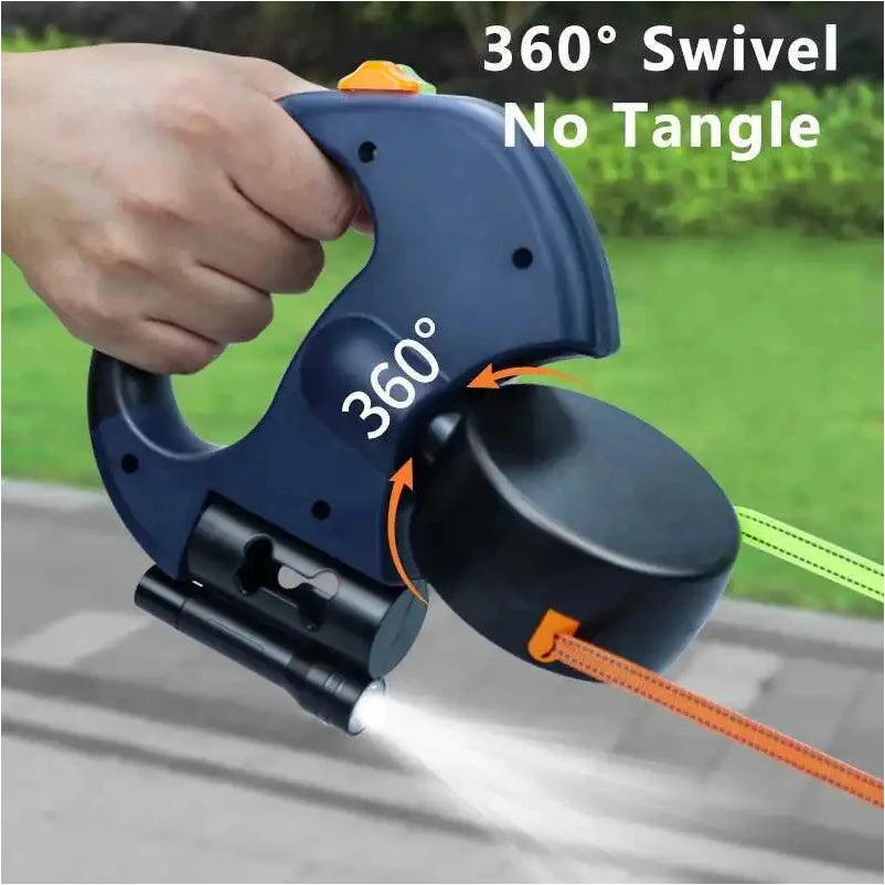 Retractable Double-Ended Dog Leash with LED — 3M