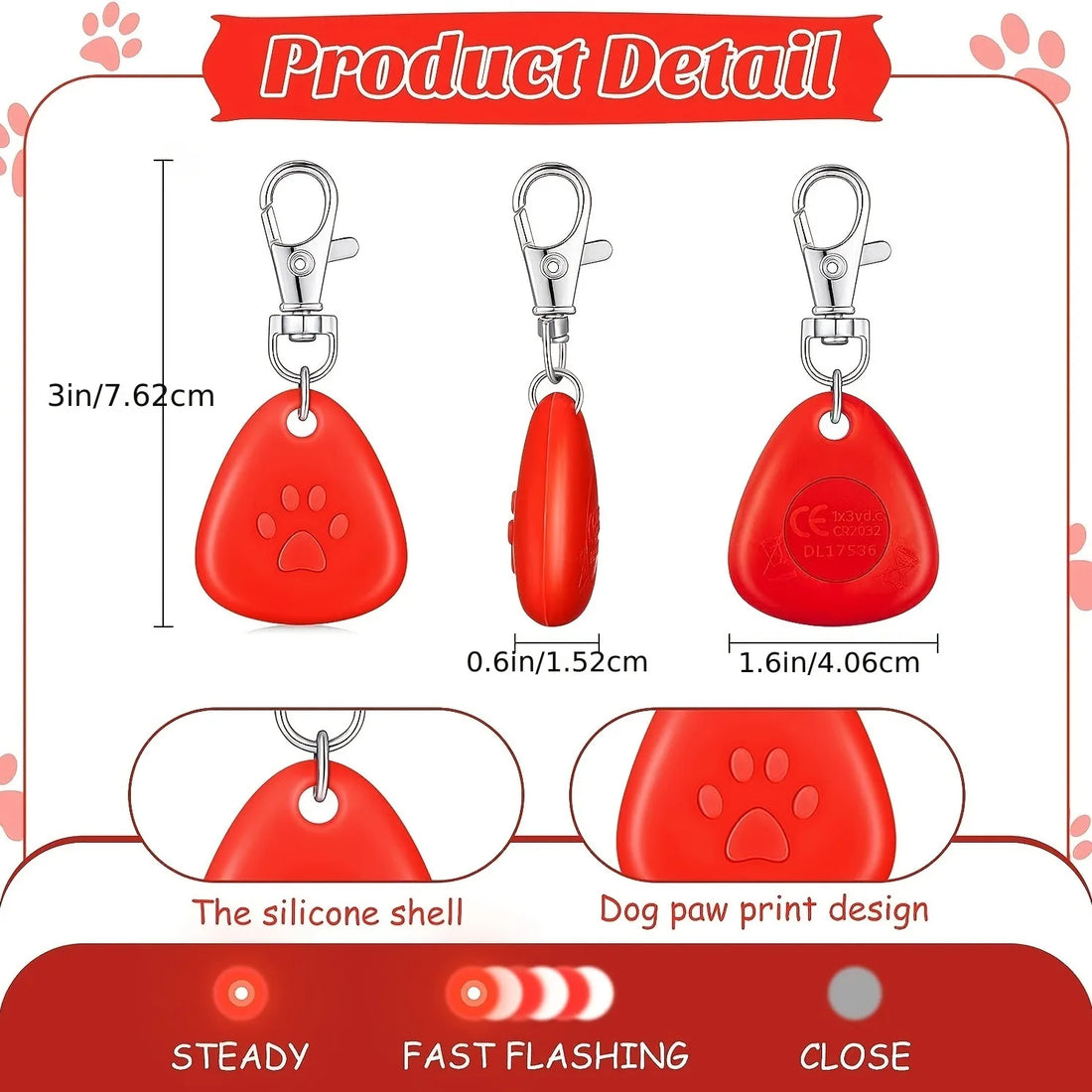 Waterproof LED Dog Collar Light
