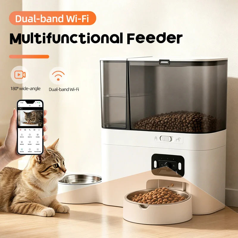 5L Smart WiFi Pet Feeder with Camera & 3L Water Dispenser