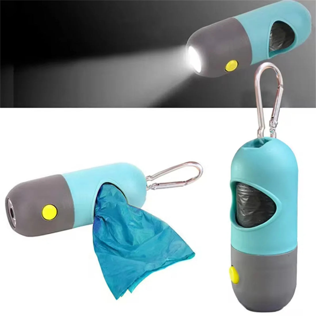 LED Dog Waste Bag Dispenser with Light