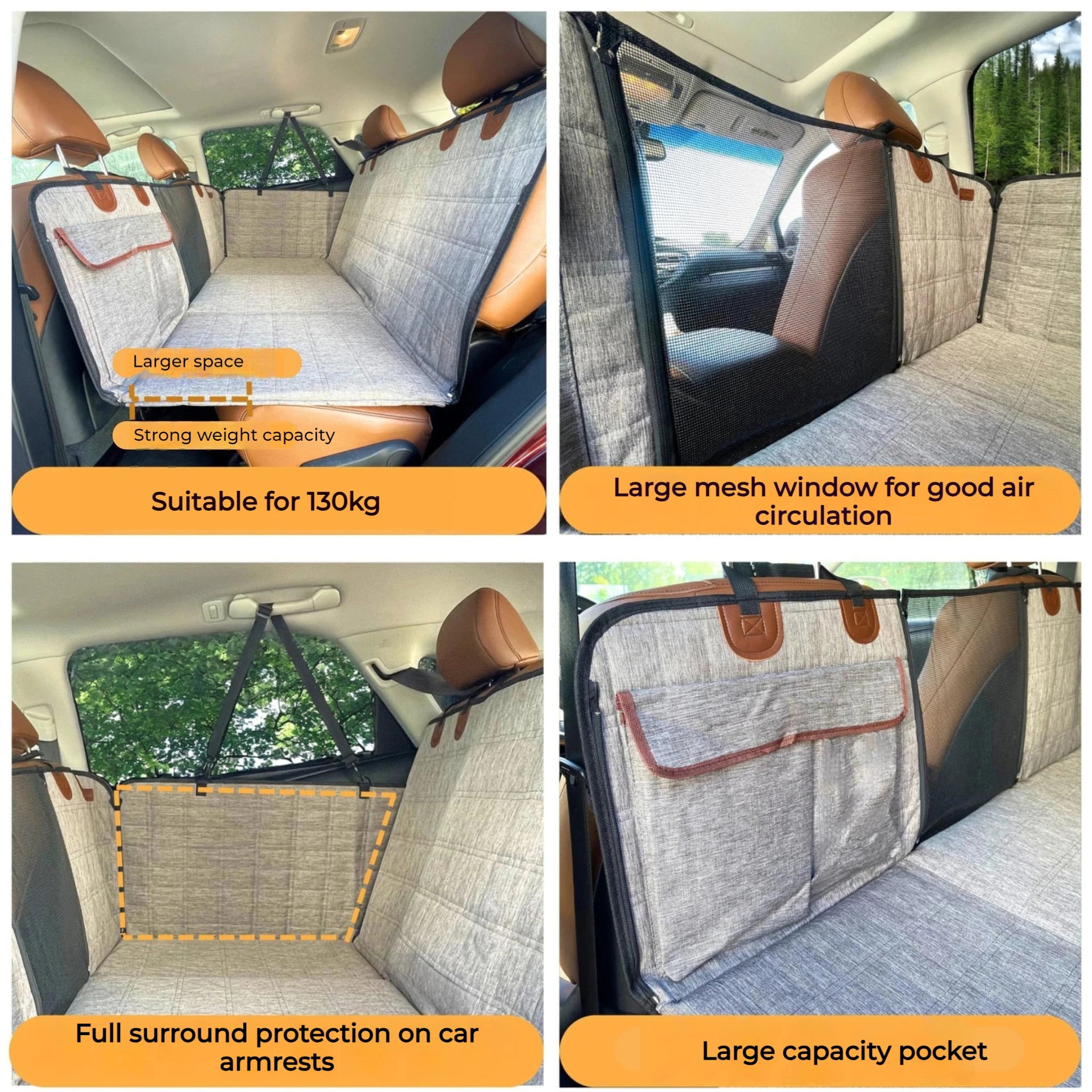Large Dog Car Back Seat Cover