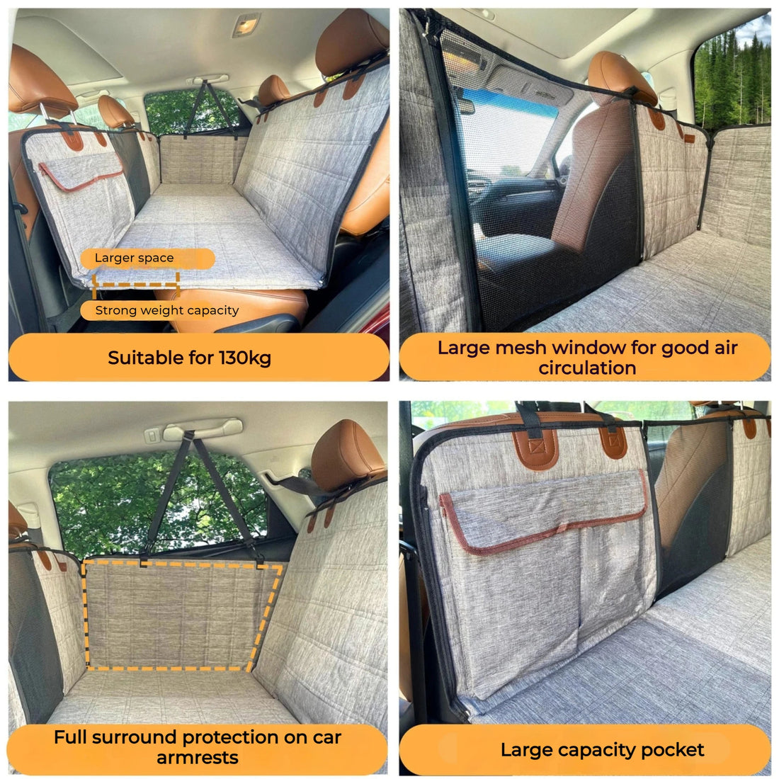 Large Dog Car Back Seat Cover