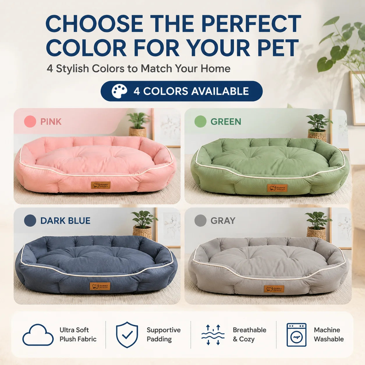 Plush Donut Dog Bed
