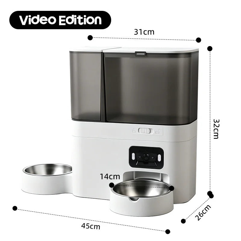 5L Smart WiFi Pet Feeder with Camera & 3L Water Dispenser