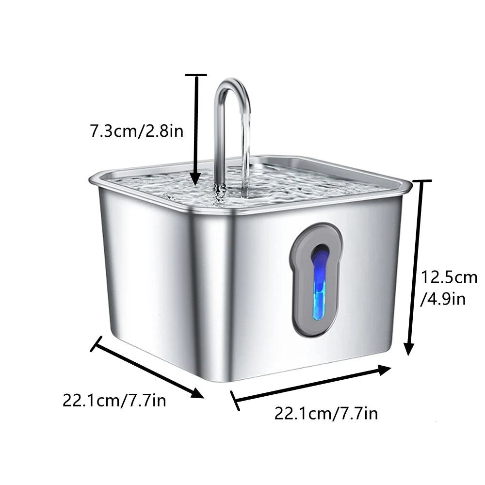 Stainless Steel Pet Water Fountain