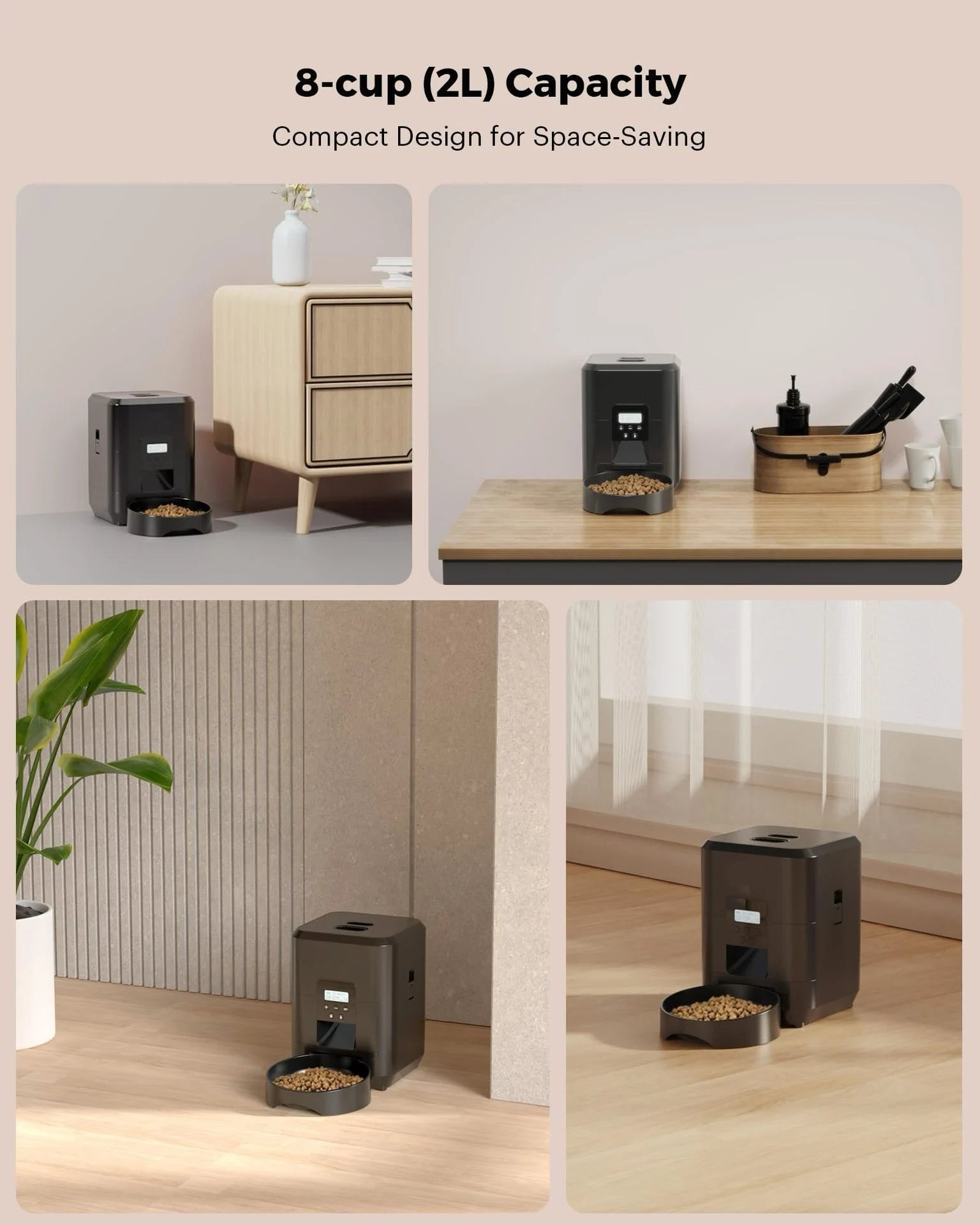 2L Smart WiFi Automatic Pet Feeder for Cats & Dogs