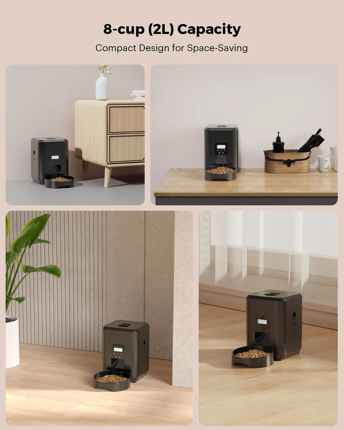 2L Smart WiFi Automatic Pet Feeder for Cats & Dogs
