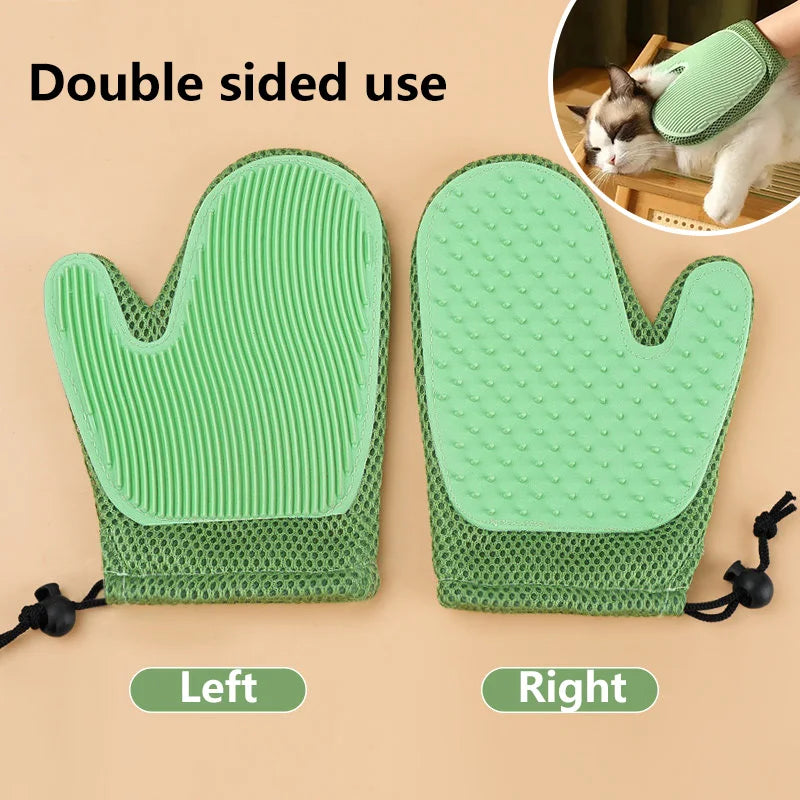 Double-Sided Pet Grooming Glove