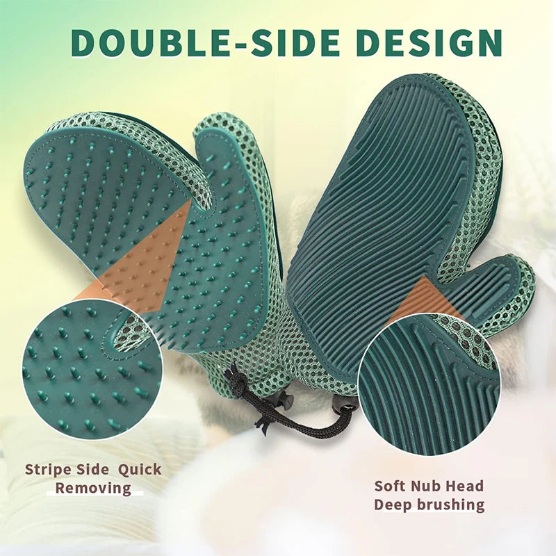 Double-Sided Pet Grooming Glove