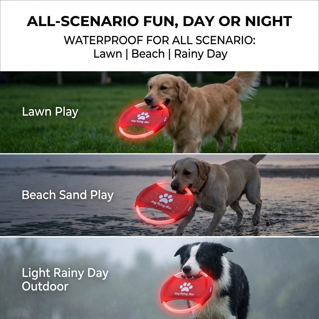 LED Glow Dog Flying Disc