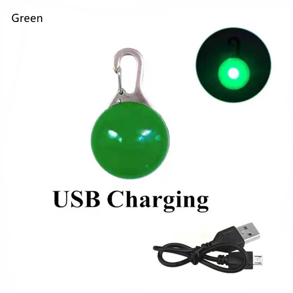 USB Rechargeable LED Dog Collar Pendant
