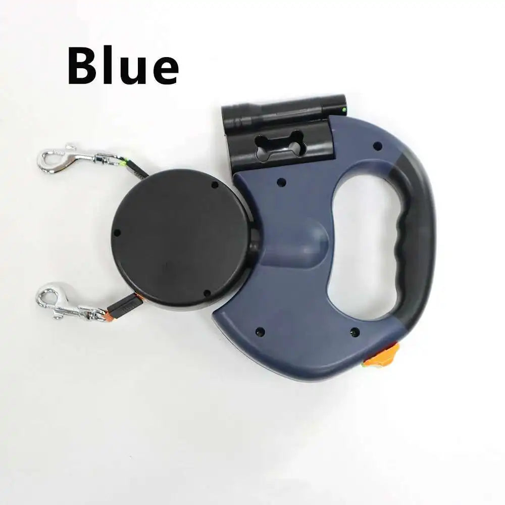 Retractable Double-Ended Dog Leash with LED — 3M