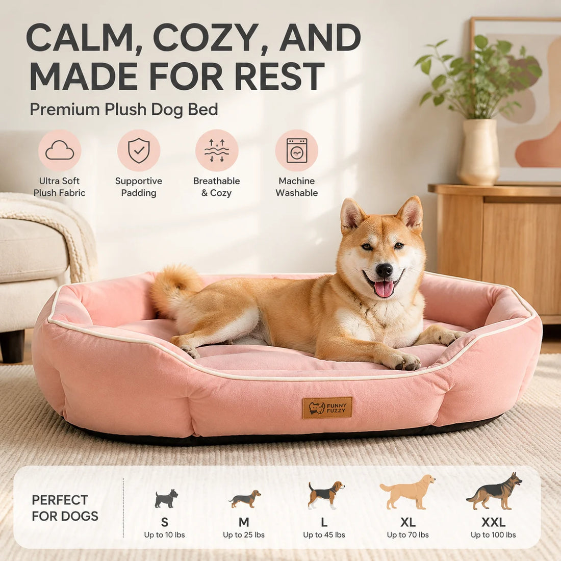 Plush Donut Dog Bed