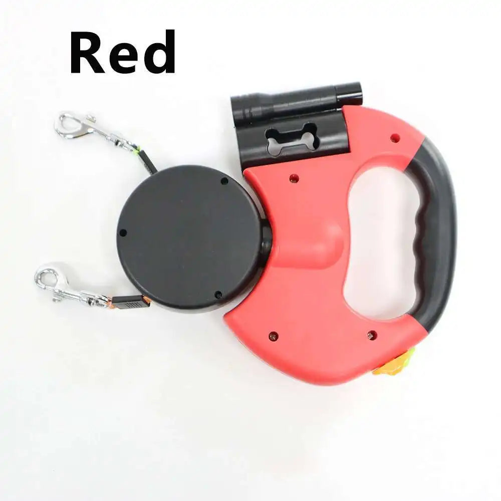 Retractable Double-Ended Dog Leash with LED — 3M