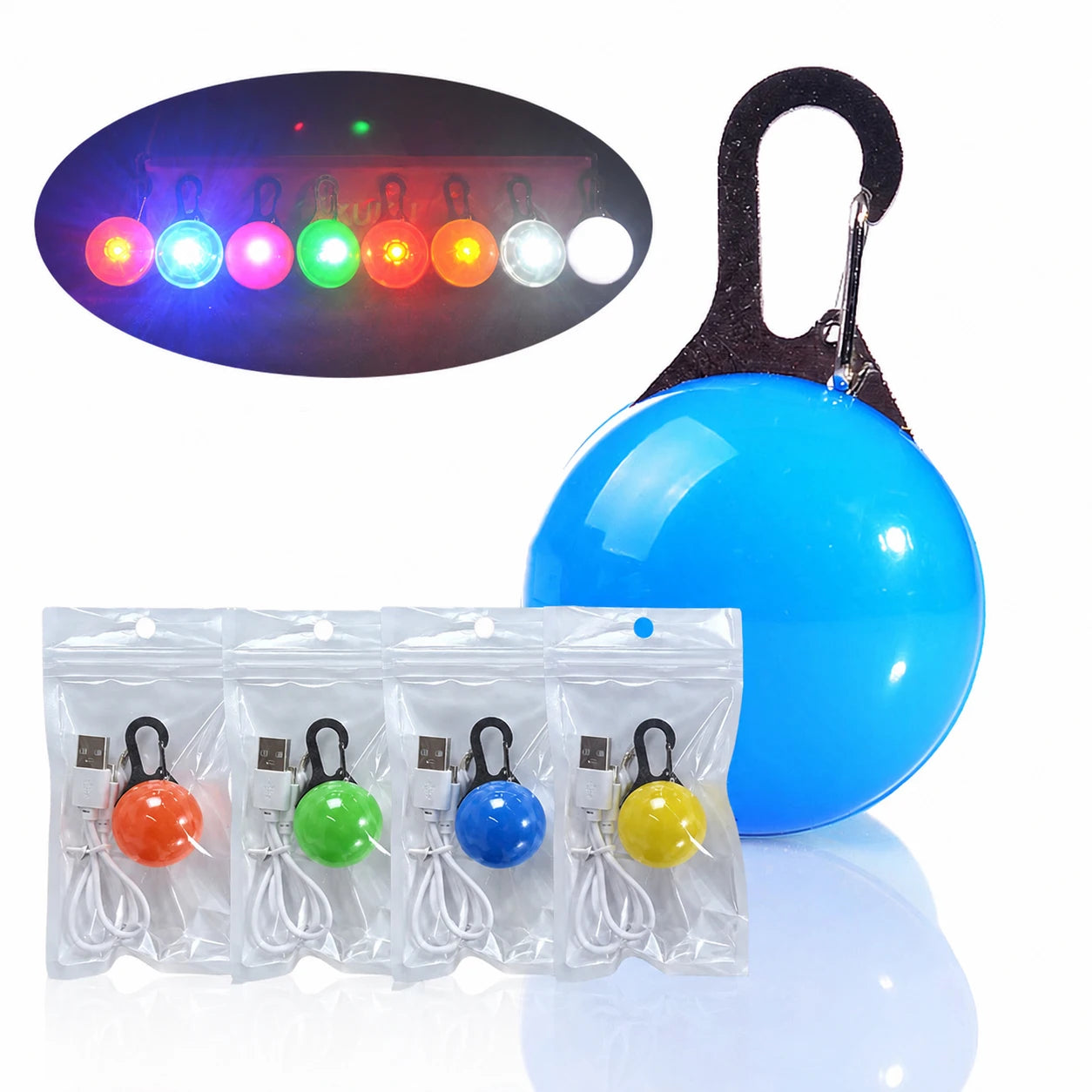 USB Rechargeable LED Dog Collar Pendant