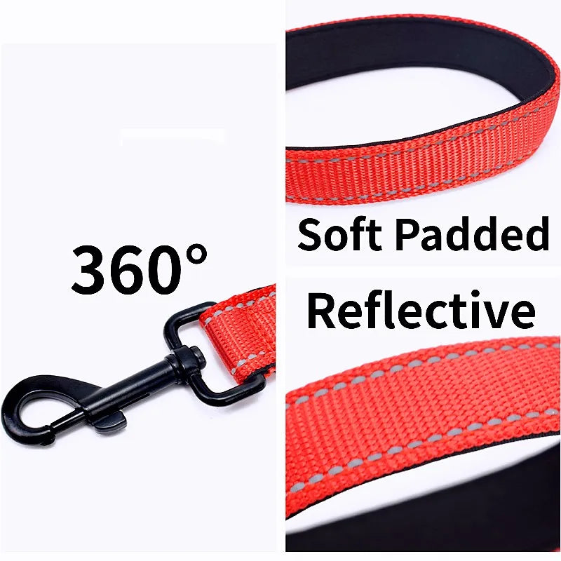 Short Reflective Dog Leash — 25cm