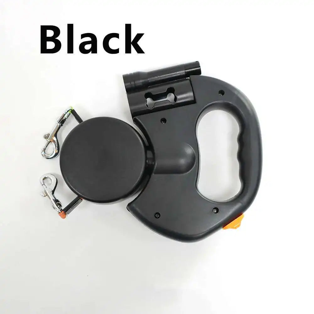 Retractable Double-Ended Dog Leash with LED — 3M